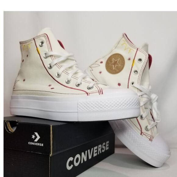 Converse Women's CTAS Lift Platform Western Stitch Size 9 Yellow A13395C NWT - Picture 1 of 8